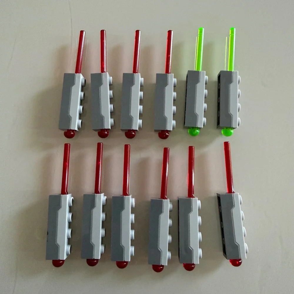 LEGO Spring Shooter with Shooter Dart Light Bluish Gray 12pc Lot Excellent - Picture 1 of 4